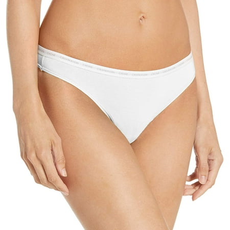 Calvin Klein Womens Ck One Cotton Thong Panty Multipants Large White