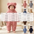 thumbnail image 3 of KJameas Baby Boys Girls Jumpsuit Fuzzy Fleece Heart Pocket Bear Hooded, 3 of 5