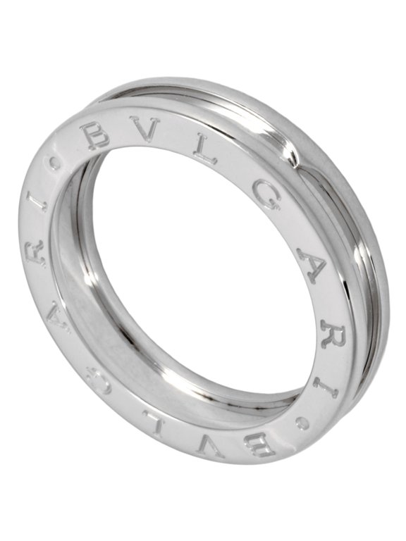 Pre-Owned BVLGARI B.zero1 1-Band Ring, #60, 18KWG, 8.5g, White Gold, Women's