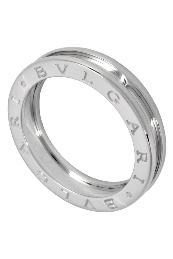Pre-Owned BVLGARI B.zero1 1-Band Ring, #60, 18KWG, 8.5g, White Gold, Women's (Good)