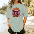 thumbnail image 4 of NuoCaiYun Womens Plus Size Tshirt Graphic Tees Crew Neck Summer Short Sleeve Loose Fit Tops, 4 of 6