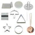thumbnail image 1 of Paquete de 10 juegos de azúcar de azúcar Moldes para hornear Kit 304 Acero inoxidable Moldes de galletas de acero inoxidable DIY Cocina Portátil Portátil Reutilizable Fabricantes de galletas Jumpingount HA010765-00B, 1 of 6