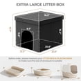 thumbnail image 5 of DOMIPET Foldable Cat Litter Box Enclosure, Multi-Functional Hidden Litter Box Furniture Cat Washroom Bench, Dog Proof, Space-Saving Ottoman Cabinet, Storage Footrest, 5 of 9