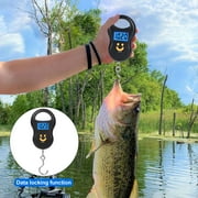 Portable Fishing Scale, EEEkit 110lb Digital Hanging Hook Scale with Backlit LCD Display for Luggage