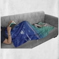 thumbnail image 6 of Beach Soft Flannel Fleece Blanket, Idyllic Maldives Lagoon Honeymoon Romance Holiday Vacation Seaside Picture, Cozy Plush for Indoor and Outdoor Use, 70" x 90", Turquoise White Blue, by Ambesonne, 6 of 6