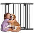 thumbnail image 1 of PawHut 30"-41" Baby Gate, Pet Gate with 2 Extension Kit, Auto-Close, Black, 1 of 9