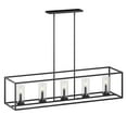 thumbnail image 6 of Aiwen Rectangle Lantern Metal Pendant 5-Light Black Geometric Chandelier With e12 Bulb Base, 6 of 10