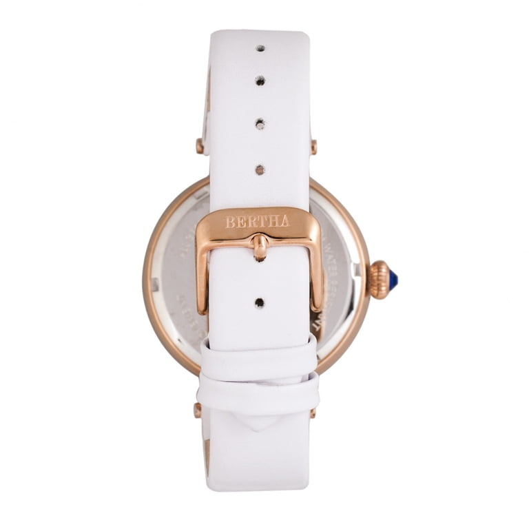 Bertha Rosie Leather-Band Watch - Rose Gold/White - Walmart.com display picture 3