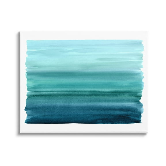 Stupell Industries Turquoise Gradient Shape Painting Graphic Art Gallery Wrapped Canvas Print Wall Art, Design by Allie Corbin