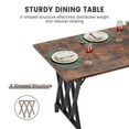 thumbnail image 4 of Accreate Rectangular Dining Table, 70.9-Inch Long Dining Table for 6 People, Farmhouse Rustic Kitchen Table with Heavy Duty Metal Legs for Dining Room, 4 of 8