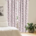 thumbnail image 2 of Ambesonne East Window Curtains, Dim Sum and Chinese Motifs, Each 28" W x 95" L, Pale Salmon Multicolor, 2 of 4
