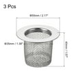 thumbnail image 2 of Colador de fregadero de baño de 3 piezas, adecuado para agujero de drenaje de 1.38" a 2", colador de fregadero de acero inoxidable de 40 mm/1.57" de profundidad, 2 of 6