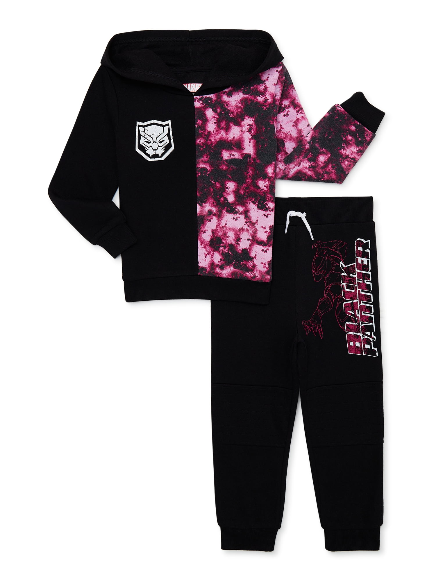 Tootsie Roll Brandclub Black Panther Toddler Boy Fleece Hoodie Outfit Set Sizes 12M 5T