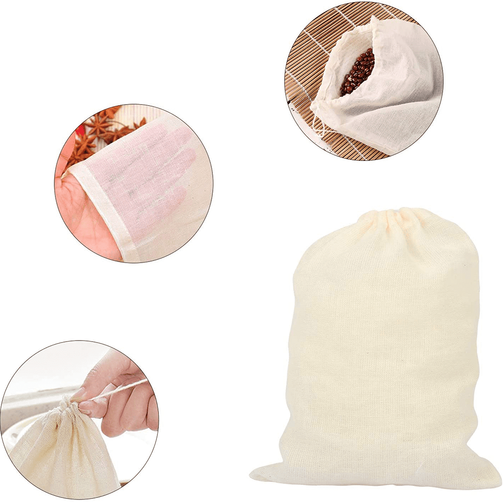 Lot De 8 Sacs Coton Avec Cordon - Motif Chat, 12.7x17.8 Cm, Réutilisables Pour Bijoux Cadeaux - 5