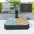 thumbnail image 3 of Outsunny Patio Umbrella Base Holder Outdoor Umbrella Stand, Filled Up to 42lbs with Sand or 33lbs with Water for Garden Poolside, Black, 3 of 9