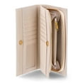 thumbnail image 3 of Time & Tru Cora Double Sided Trifold Wallet, Metallic Gold, 3 of 4
