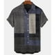 thumbnail image 2 of Camisa con estampado 3D de empalme de contraste de color de moda nueva de verano 2024 para hombre, versátil, informal, holgada, versátil, con cuello abatible y botones, 2 of 4