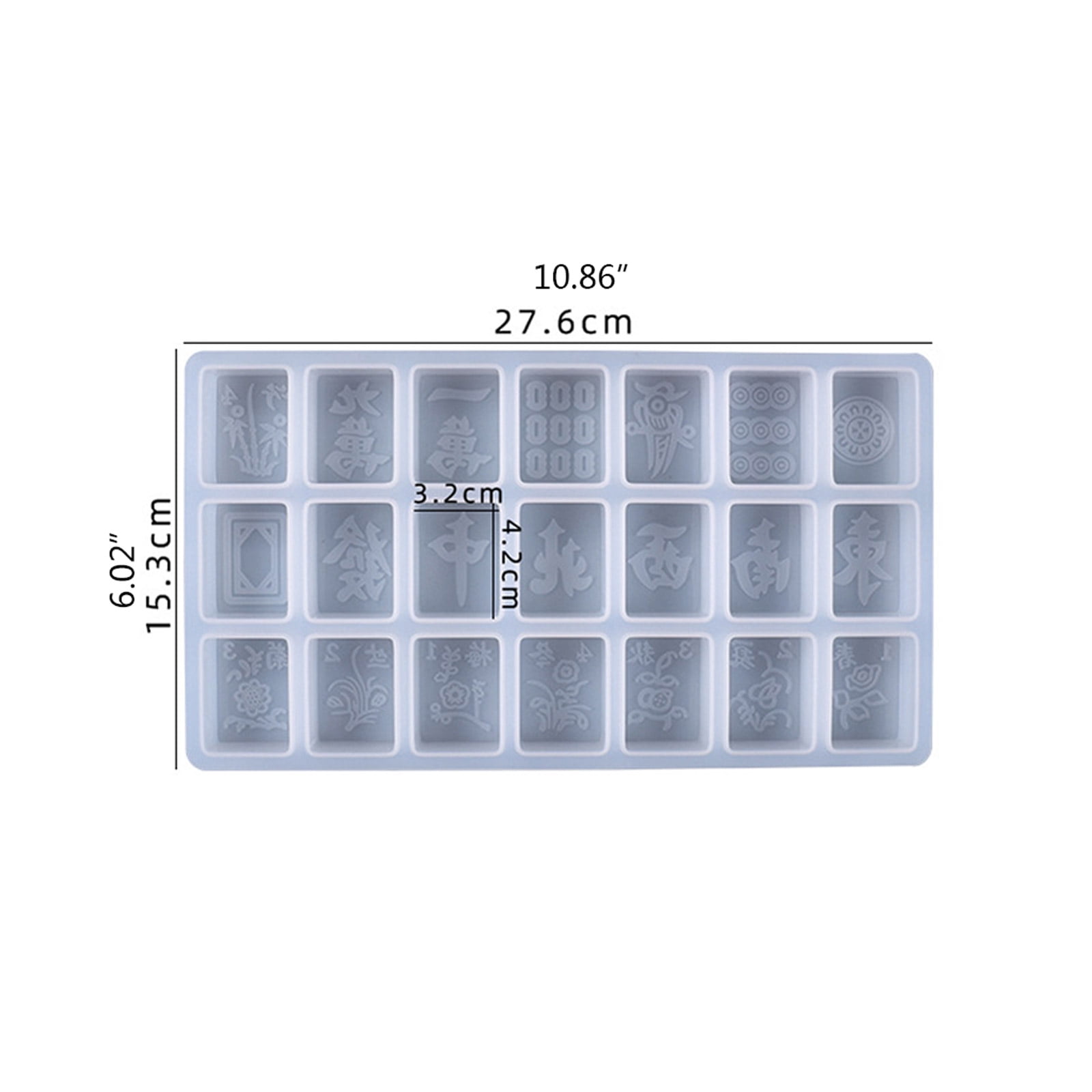 WINDLAND Crystal Epoxy Resin Mold for Creative Mahjong Silicone Mould DIY Crafts Jewelry