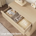 thumbnail image 6 of 3 Drawer Dresser for Bedroom, Natural Oak Nightstand 3 Chest of Drawers with Large Storage, Small Modern Bedside End Table for Living Room, Nursery, Entryway, 6 of 7
