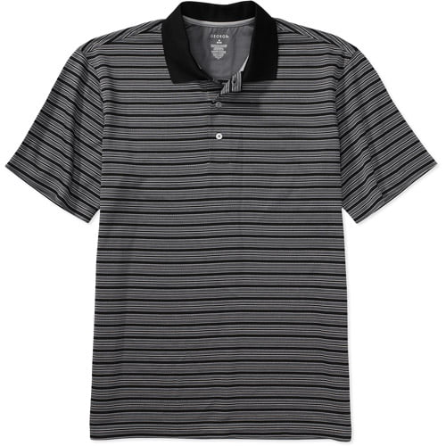 George - Men's Stripe Golf Polo Shirt - Walmart.com