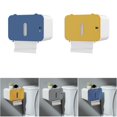 thumbnail image 4 of Roll Paper Dispenser Box Self-Dispensing Adhesive Toilet Paper Container Punch-Free  for Home Kitchen  Gray, 4 of 7