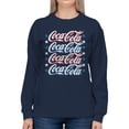 thumbnail image 2 of Officially Licensed Coca Cola Patriotic Stars Design Women's Sweatshirt, 2 of 3