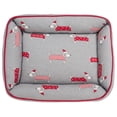 thumbnail image 5 of SAFAVIEH Hohoho Regular Pillow Style Dog Bed, Grey/Red, 5 of 8