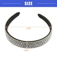 thumbnail image 3 of Vocoste Women Rhinestone Headband Wide Headband Bejewelled Hairband Women Luxury Sparkly Silver Tone, 3 of 3