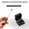 thumbnail image 3 of Receptor de interruptor inalámbrico RF de un solo canal, 12 V CC, 10 A, transmisor de control remoto, 3 of 13