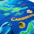 thumbnail image 4 of Beachland Dolphins Beach Towel 30 x 60 inch 100% Cotton - Caribbean Map - Bottlenose Dolphin Underwater, 4 of 4