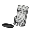thumbnail image 2 of Paragüero para el hogar, soporte para para la entrada, práctico organizador de cubo decorativo de 2 capas, soporte de drenaje para bastones Negro, 2 of 8