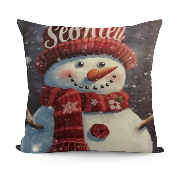 YINGXI Christmas Pillow Covers Style Print Decorative Outdoor Pillowcases Farmhouse Gift Throw Cushion Cases Decor for Couch Sofa Bed 12x12in