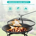 thumbnail image 2 of JIANYI Fire Pit 22 in Outdoor Fire Pits Wood Burning Firepit Patio Fire Bowl with BBQ Grill, Spark Screen and Fire Poker for Backyard Outside Camping Picnic Bonfires, 2 of 7