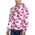 thumbnail image 3 of Lsque Orchids Flowers Pattern Casual Men's Hoodie,Hooded Sweatshirt with Kangaroo Pocket,Pullover Hoodie-Large, 3 of 7
