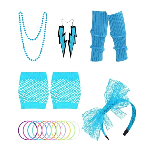 Conjunto de Accesorios para Traje de Mujer, Calentadores de Piernas, de , Pendientes, Accesorios de Disfraces para Fiesta, Decoración de Azul claro Salvador Dali none