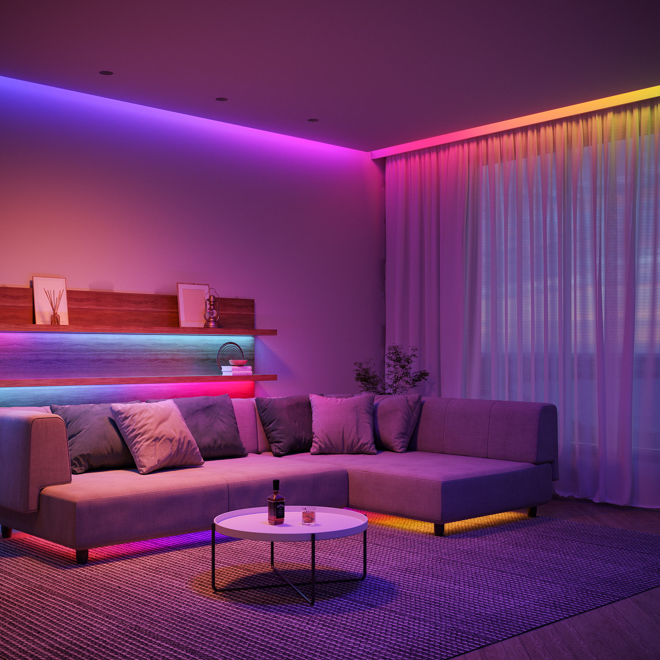 Govee 24.6ft Wi-Fi RGBIC LED Strip Light with Voice Control photo 7
