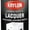 Black, variant on Krylon K07032 7032 Lacquer Spray, 12 Oz, Aerosol Can, 20-25 Sq-Ft Coverage, Gloss, -29 Deg C, 7 Ph, Clear, Clear