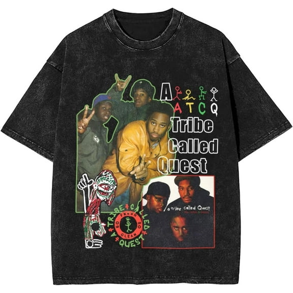 A Tribe Called Quest Hip Hop Rap Music Vintage Tshirt Funny Graphic Retro Oversize Washed Shirts Mens