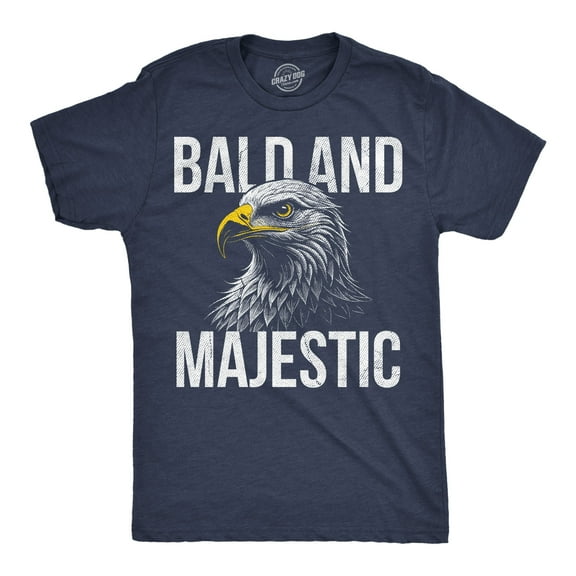 Mens Funny T Shirts Bald and Majestic Sarcastic Eagle Graphic Novelty Tee for Men Graphic Tees