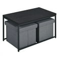 thumbnail image 3 of Home Square 4-Piece Set with Faux Leather Sleeper Sofa and Coffee Table Set, 3 of 17