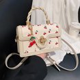 thumbnail image 5 of Yibooy Women Cherry Pattern Crossbody Bag PU Leather Female Daily Commute Bag (White), 5 of 10