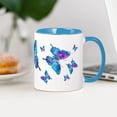thumbnail image 4 of CafePress - Electric Blue Butterfly Dance Mug - 11 oz Ceramic Mug - Novelty Coffee Tea Cup, 4 of 6