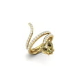 thumbnail image 2 of 7MM Heart Shape Wrap Bypass Ring Natural Lemon Quartz 925 Silver Gold Vermeil Women Rings, 2 of 2