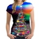 thumbnail image 3 of Camisetas navideñas con estampado 3D para mujer, ropa de calle de moda con cuello redondo, camiseta de manga corta de gran tamaño, camisetas Harajuku Y2k, ropa para mujer, 3 of 5