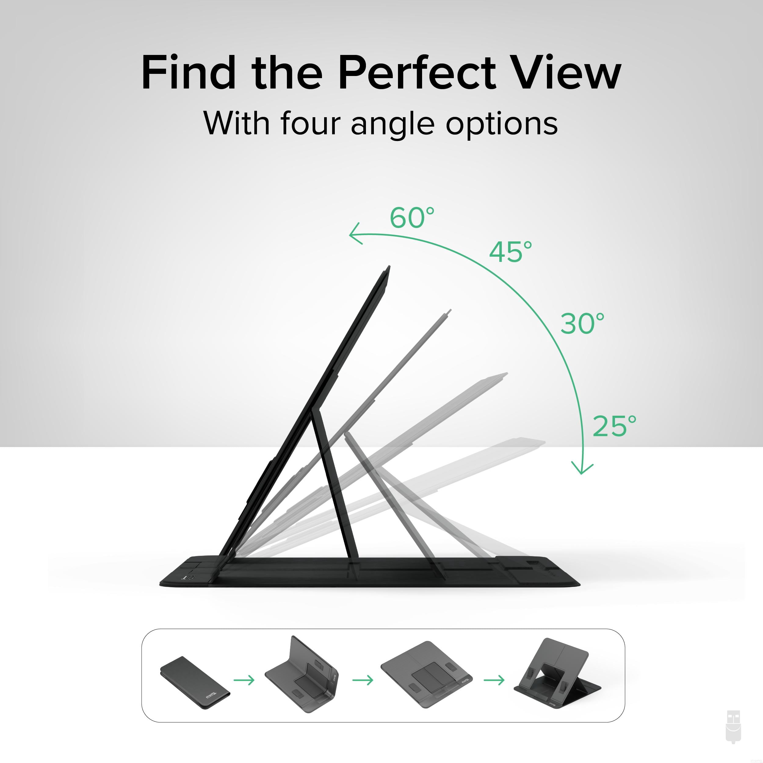 Plugable Drawing Tablet Stand Folio, Portable Foldable Laptop Stand with 4 Adjustable Angles, iPad Holder Stand for Laptop and Tablets Up to 16", iPad Air, iPad Pro, MacBook Pro, Windows (PT-STANDX)