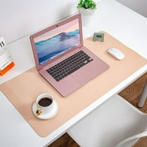 Zhuge Leather Desk Pad Protector,Mouse Pad,Office Desk Mat, Non-Slip PU Leather Desk Blotter,Laptop Desk Pad,Waterproof Desk Writing Pad for Office and Home- Pink, 26.7"x13.7"