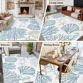 thumbnail image 6 of Light Blue Teal Coastal Area Rugs 5x7 for Living Room, Summer Beach Coral Shell Ocean Non Slip Washable Rug Runner, Low Pile Indoor Floor Carpet Mat Bathroom Rugs for Bedroom, Kids Room, 6 of 9