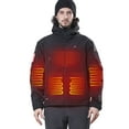 thumbnail image 1 of DEWBU Heated Jacket with 12V Battery Pack Winter Outdoor Soft Shell Electric Heating Coat, Men's Black, XL, 1 of 7