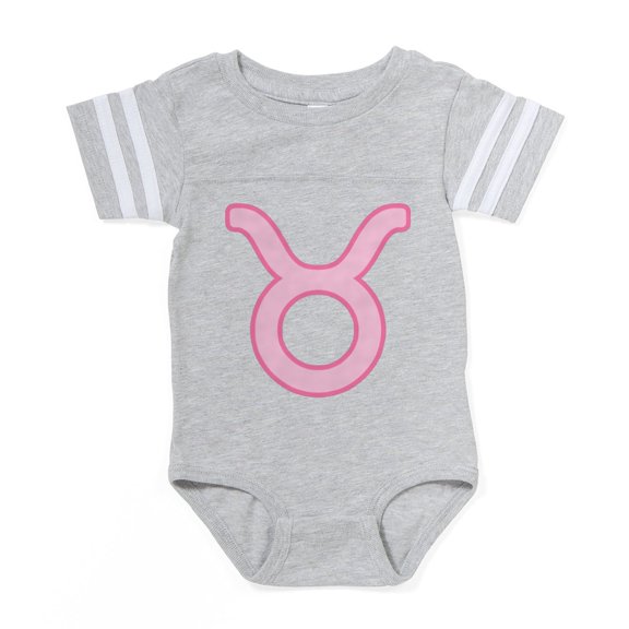 CafePress - Pink Zodiac Taurus - Cute Infant Baby Football Bodysuit