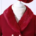thumbnail image 6 of Toddler Kids Girls Collar Wool Coat Long Sleeve Button Down Warm Cozy Windproof Elegant Classic Outerwear 4-5 Years, 6 of 8
